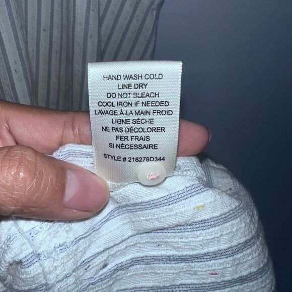 Rebecca Taylor Sleeveless Stripe Cotton Tank Dress Size 4 Retail $295 - Picture 7 of 9